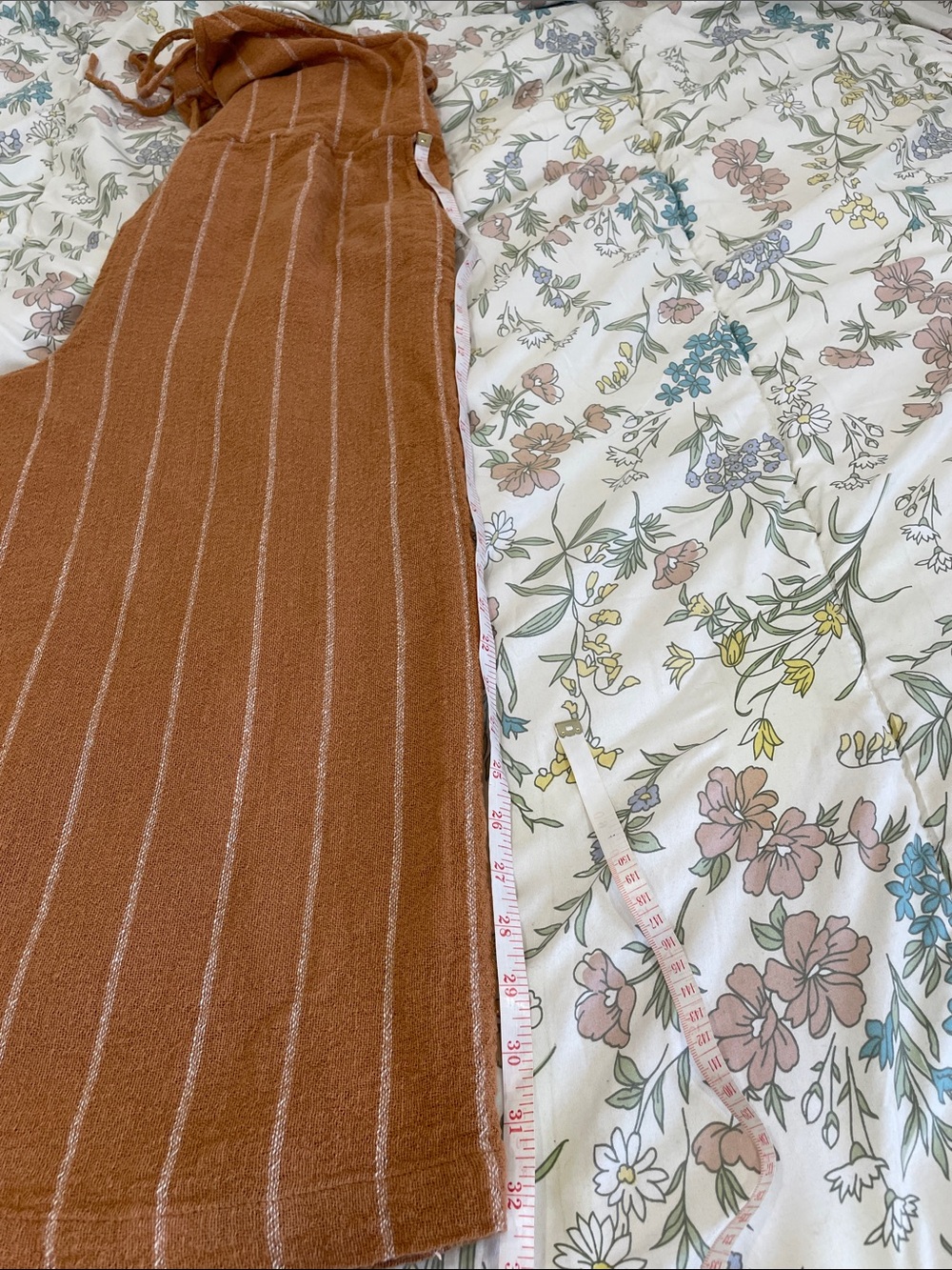 Cost Plus World Market Rust Brown Striped Knit Romper - Picture 7 of 7